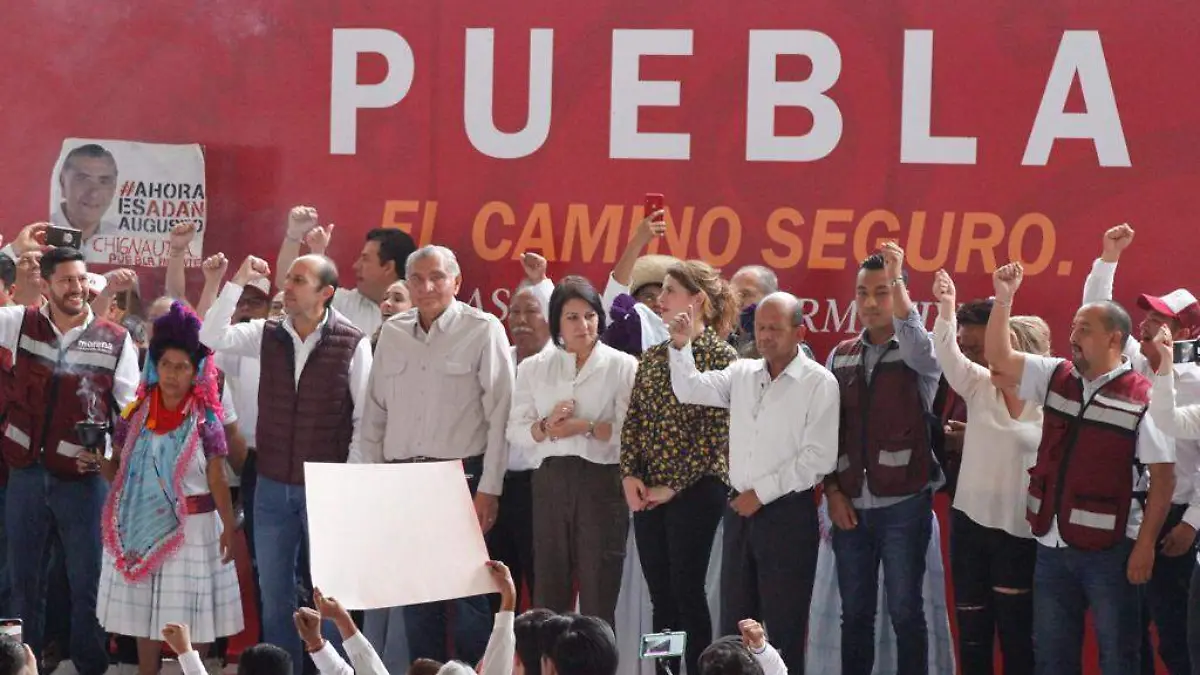 Adan Augusto en su vista en Puebla